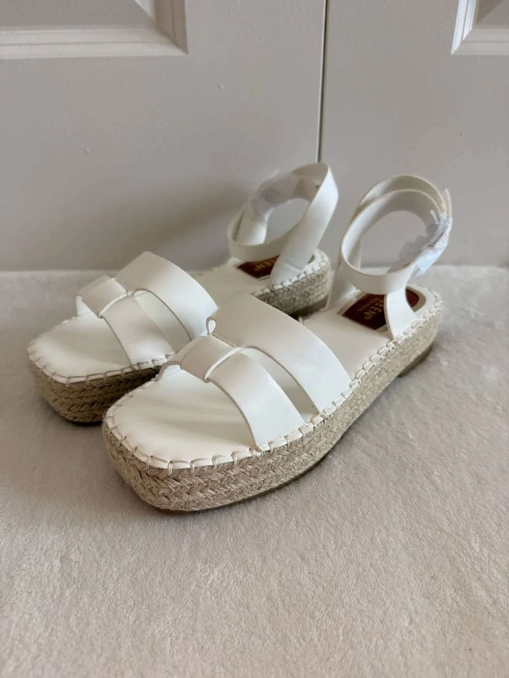 White Espadrille Platform Sandals - Picture 3 of 5